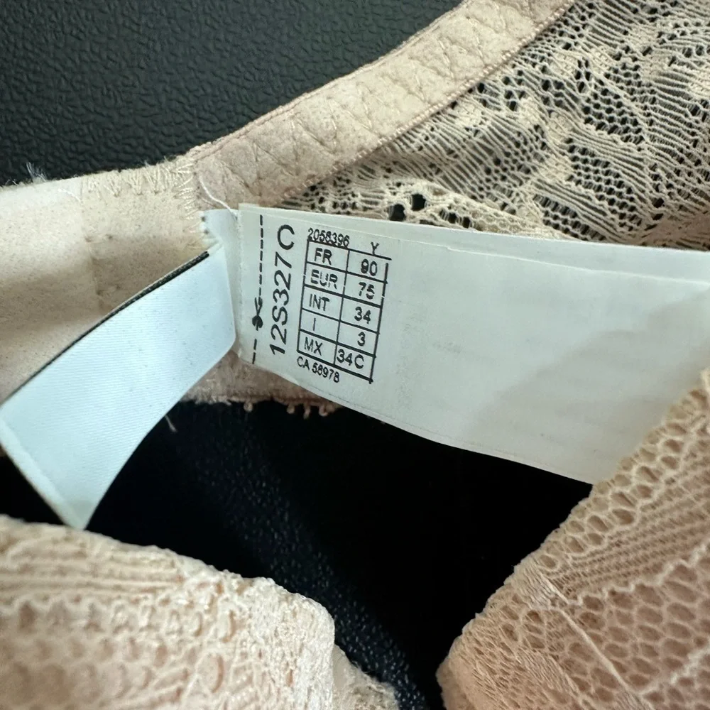Simone Pérèle Comete Molded Plunge Lined Underwire Bra Size 34C